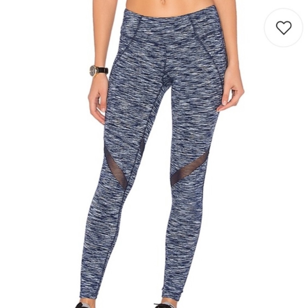 Splits59 Jordan Heather Blue Mesh Insert Leggings